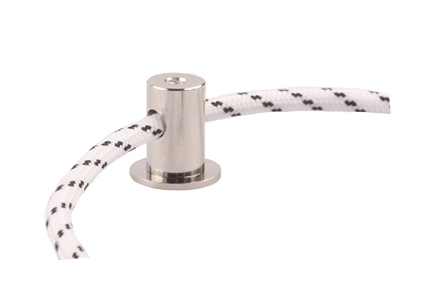 Firstlight messing steun met gat voor stofkabel nikkel