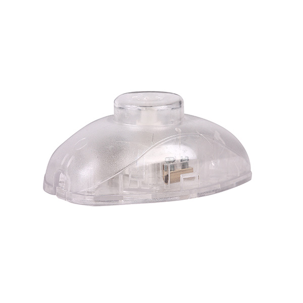 Vloerschakelaar ovaal 1 polig 2A transparant
