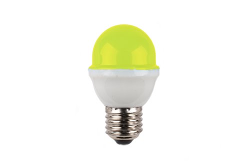 Tronix LED kogellamp 1W E27 230V IP44 heavy duty met acrylaat bol geel niet dimbaar