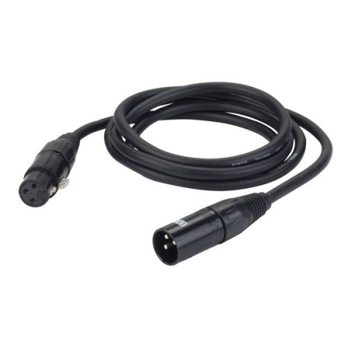 Showtec DMX kabel XLR/M 3p XLR/F 3p 1m50