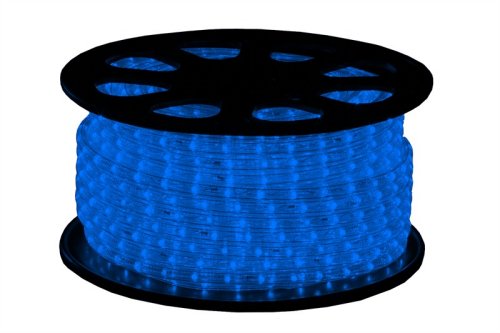 Tronix LED Glamour lichtslang 230V blauw rol 51m 3,2W per meter met stekker IP44