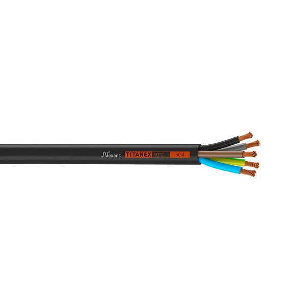 Nexans Titanex 90°C Eca neopreen kabel H07RN-F 5x4,0mm2 per 100m