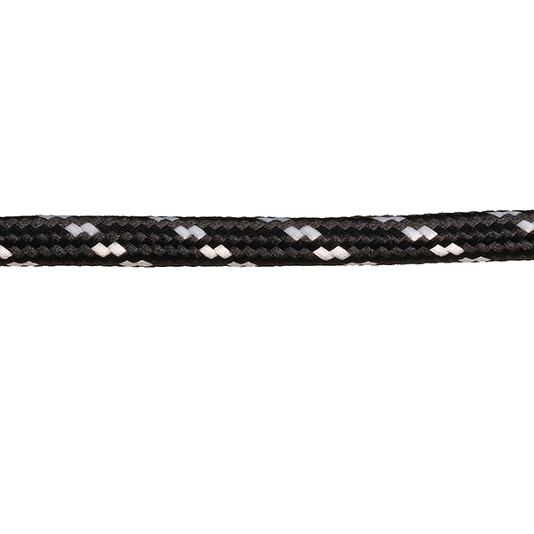 FL stofkabel 2x0,75mm2 per meter zwart wit gestreept stip smal dicht op elkaar