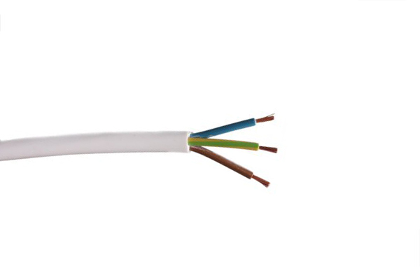 VMvL H05VV-F 3x1,5mm2 rond wit per rol 100m