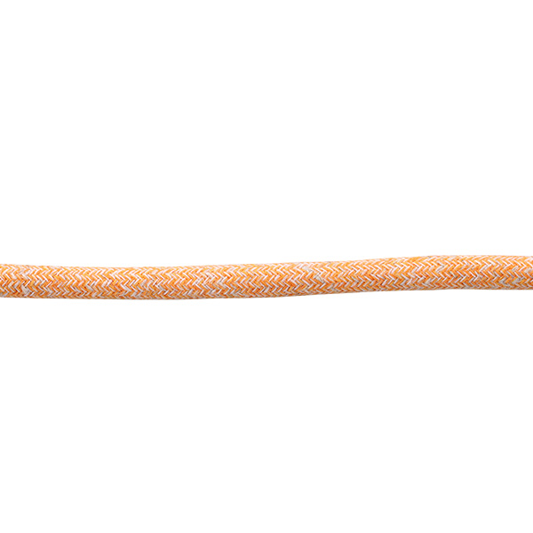 FL stofkabel 2x0,75mm2 per meter katoen oranje