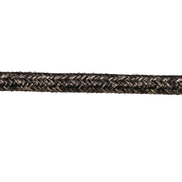 FL stofkabel 2x0,75mm2 per meter linnen (canvas) donkergrijs