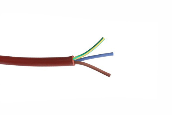 Siliconesnoer 3x0,75mm2 2kV H05SS-F rood rond 6,8mm diameter per meter