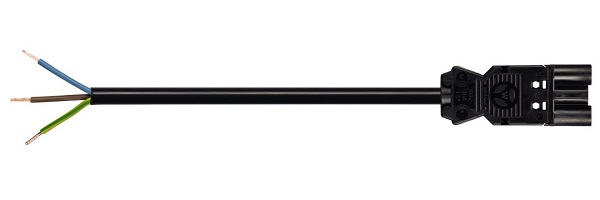 Wieland GST18-3 aansluitsnoer male 4,0m 3x1,5mm2 Dca zwart