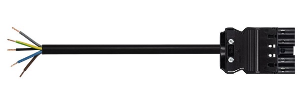 Wieland GST18-5 aansluitsnoer male 2,0m 5x1,5mm2 Cca zwart