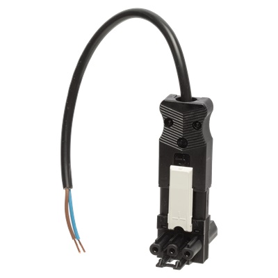 Adels Contact AC166 ALCGS/3-2075 T-splitter 1 in 2 uit met vergrendeling voor platte 3 polige connectoren met aansluitsnoer 2x0,75 0,3m Dca halogeenvrij