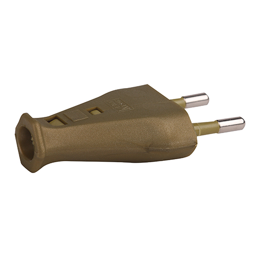 Kaiser eurostekker klapstekker plat zonder randaarde goud
uitsluitend voor H03VV-F 2x0,75mm2 met krimp bevestiging voor de draden, speciale tang nodig, zie accessoires