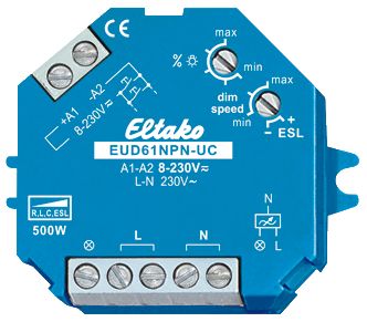 Eltako EUD61NPN-UC inbouwdimmer universeel met druktoets te bedienen