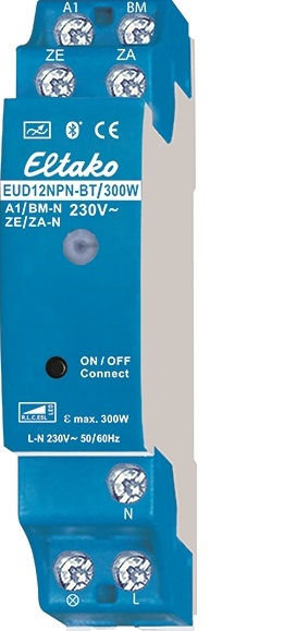 Eltako EUD 12NPN-UC opbouwdimmer voor DIN rail, 18mm breed