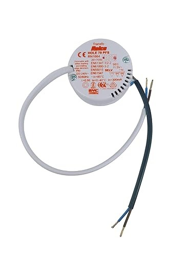 Relco RN1664 Hole 70 PFS elektronische halogeen transformator 12V 20-70W rond 35x22mm dimbaar