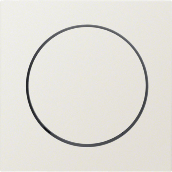 Berker S.1, B.1, B.3, B.7, glas inzetplaat dimmer met draaiknop cremewit RAL1013 glanzend