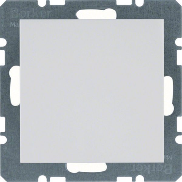 Berker S.1, B.1, B.3, B.7, glas inzetplaat blind polarwit RAL9010 glanzend