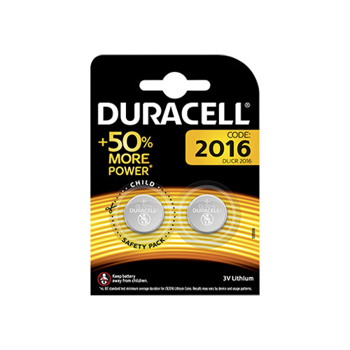 Duracell batterij CR2016 lithium 3V blister 2 stuks