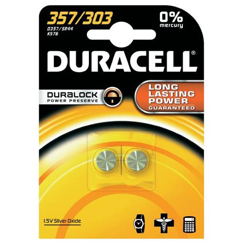 Duracell DL357 minicell 1,55V per blister 2