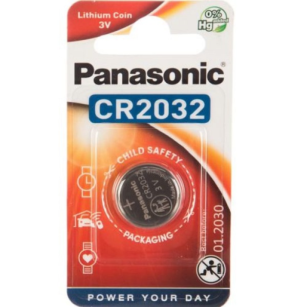 Panasonic batterij CR2032 lithium 3V