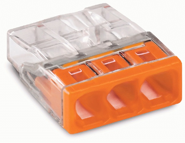 Wago 2273-203 compacte lasklem 0,5-2,5mm2 24A voor massieve draad 3 voudig